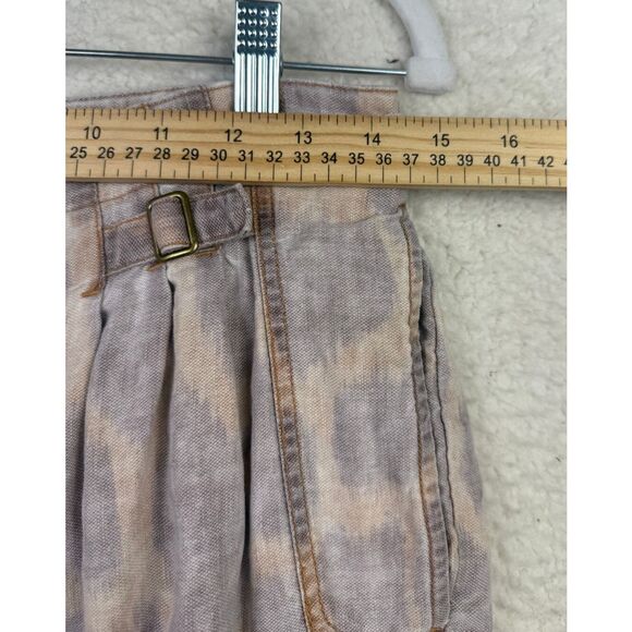 Anthropologie Womens Tamarind Giraffe Print Linen Lyocell Pleated Joggers Size 4 - Picture 3 of 8